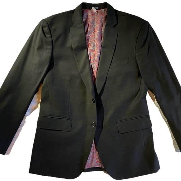 Bespoke Suit Jacket Su Misura Taylor Made Black and Paisley